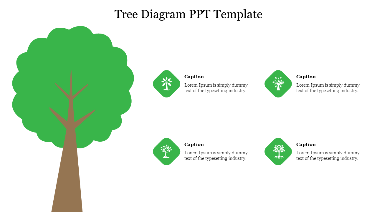 Free - Awesome Tree Diagram PPT Template Free Download For Slides
